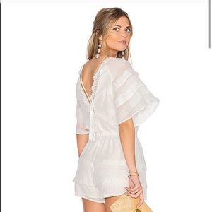 J.O.A White Sheer Woven Romper